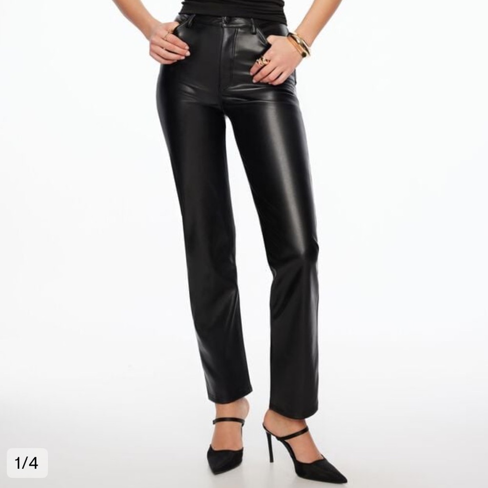 Gisele Dynamite Black Faux Leather pants